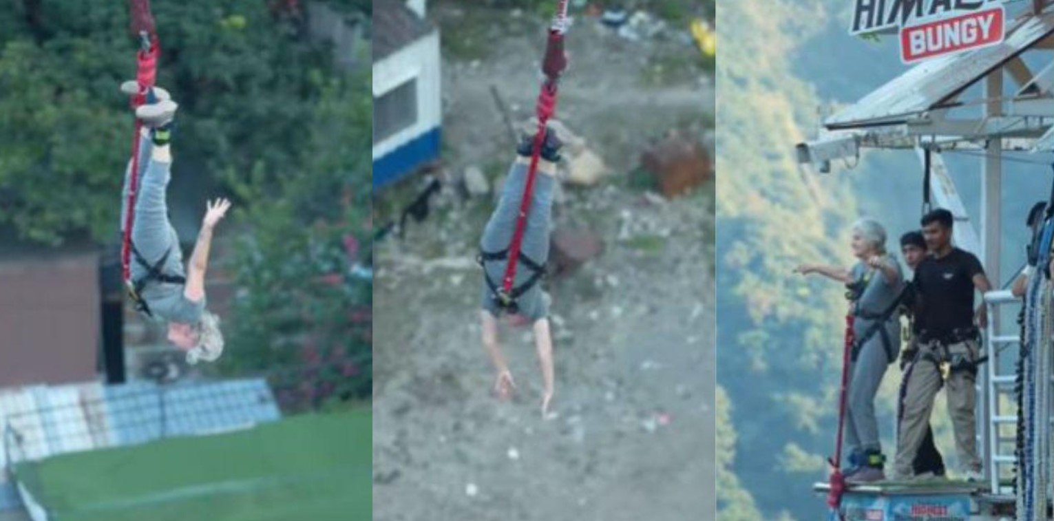 Bungee Jumping Viral Video : 83 ਸਾਲ ਦੀ ਬ੍ਰਿਟਿਸ਼ ਦਾਦੀ ਨੇ ਰਿਸ਼ੀਕੇਸ਼ ‘ਚ ਦਿਖਾਇਆ ਜ਼ਬਰਦਸਤ ਹੌਸਲਾ — 117 ਮੀਟਰ ਦੀ ਖਾਈ ‘ਚ ਲਾ ਦਿੱਤੀ ਛਾਲ, ਲੋਕ ਕਰ ਰਹੇ ਸਲਾਮ…